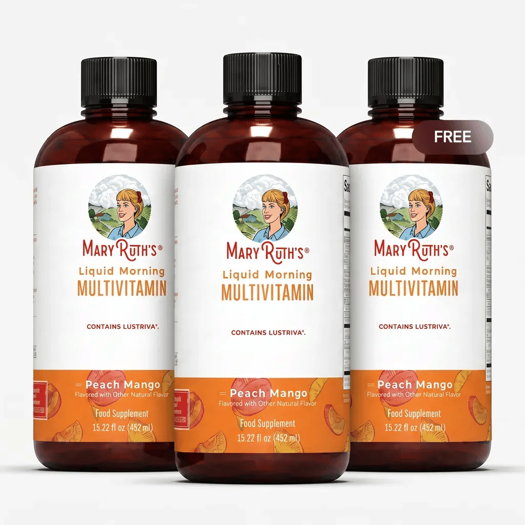 MaryRuth Buy 2 Get 1 Free Liquid Morning Multivitamin Peach Mango offer