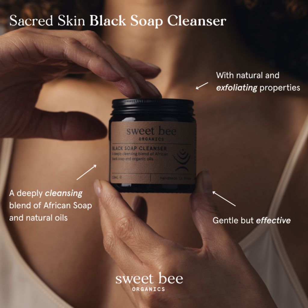 Sacred Skin - Black Soap Cleanser - Grapefruit and Palmarose Oil - Image 2