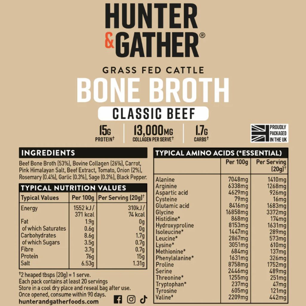 Grass Fed Beef Bone Broth - Classic Beef